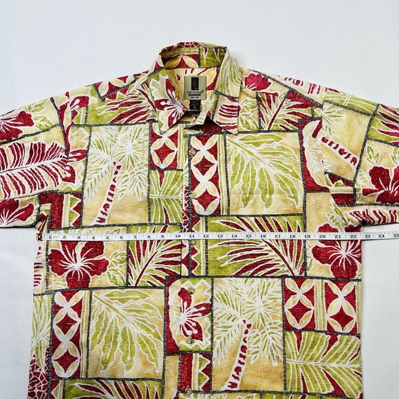 Tori Richard Honolulu Men’s Size Medium Hawaiian Tropical Shirt Palm Tree - Picture 4 of 9
